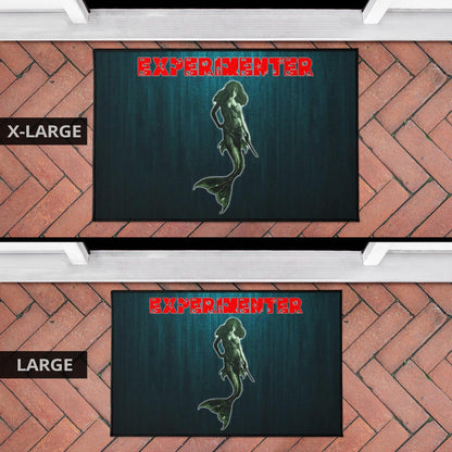 Horror Movie Mermaid Experimenter With Knife Door Mat Home Decor