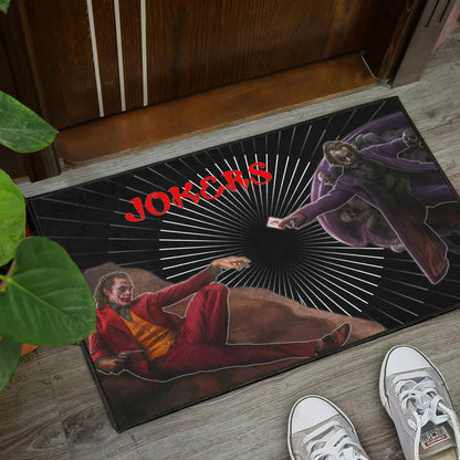 Horror Movie Evil Jokers Giving Cards Skulls Door Mat Home Decor