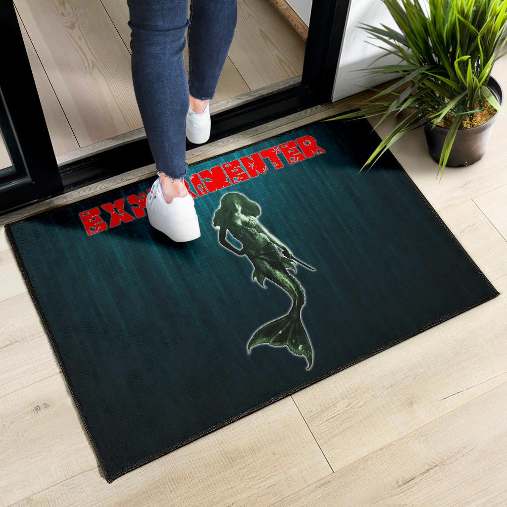 Horror Movie Mermaid Experimenter With Knife Door Mat Home Decor