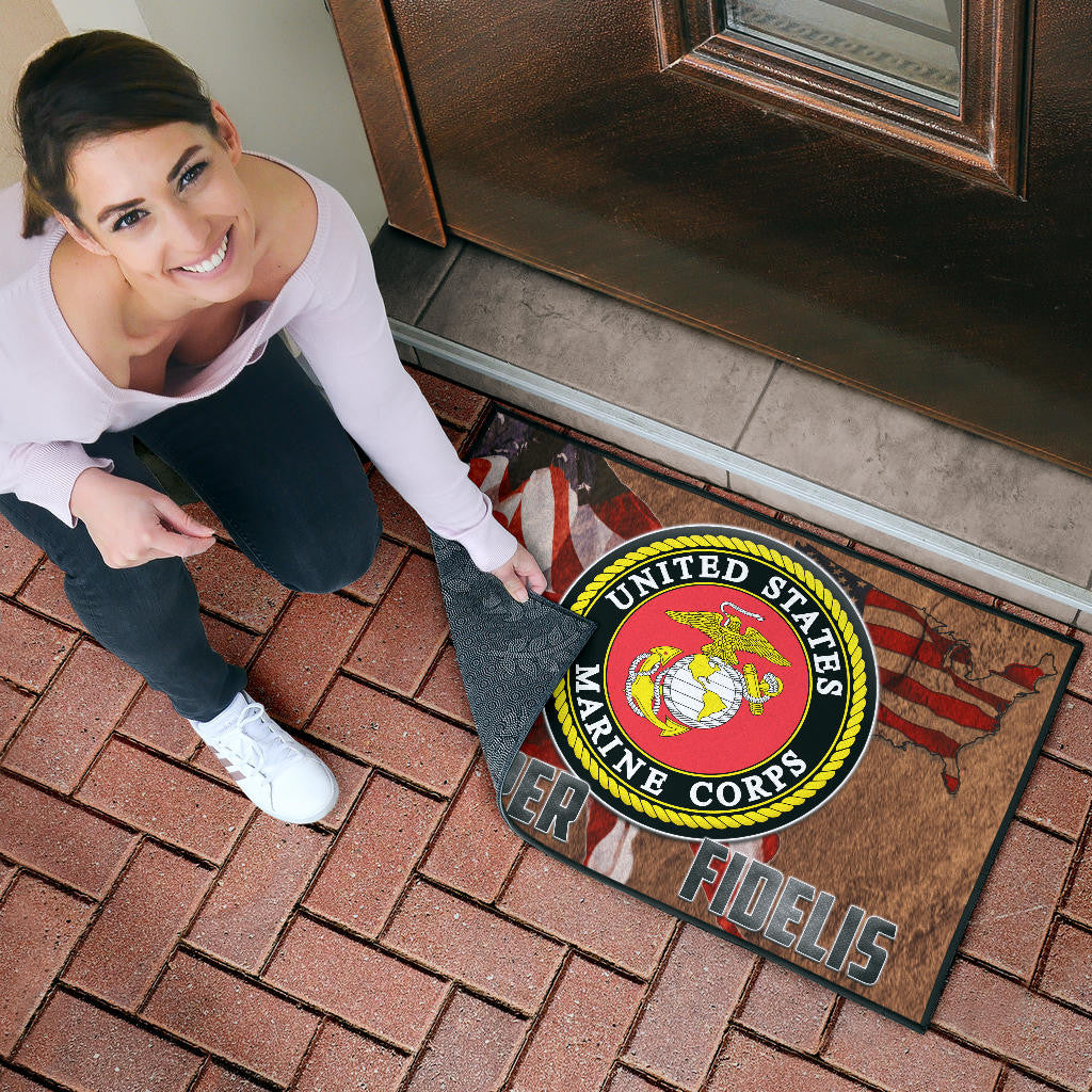 US Independence Day US Marine Corps Semper Fidelis Door Mat