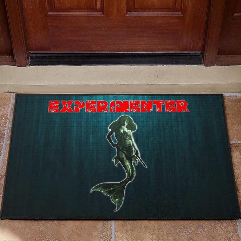 Horror Movie Mermaid Experimenter With Knife Door Mat Home Decor