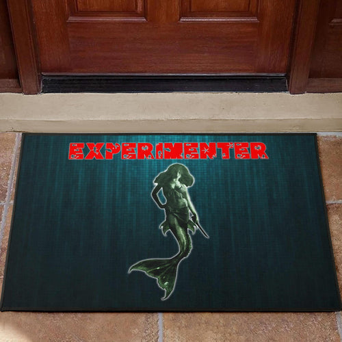 Horror Movie Mermaid Experimenter With Knife Door Mat Home Decor