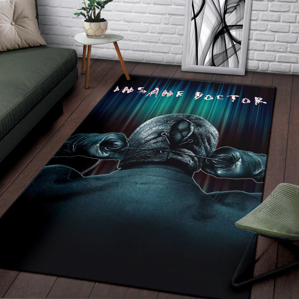 Horror Movie Insane Doctor Ready For Surgery Area Rug Home Decor