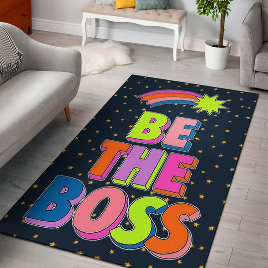 Be The Boss Colorful Star Tiny Patterns Area Rug Home Decor
