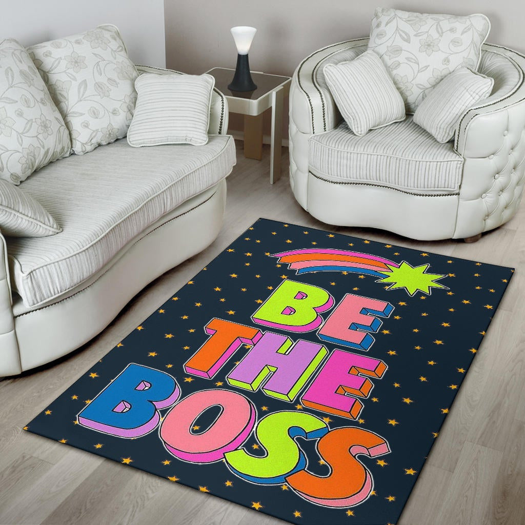 Be The Boss Colorful Star Tiny Patterns Area Rug Home Decor