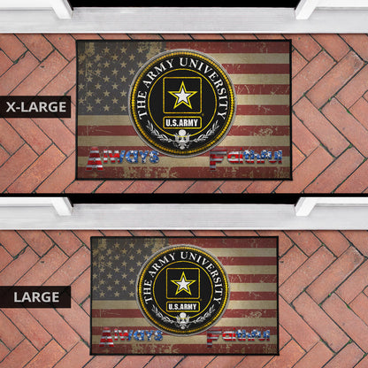 US Independence Day US Army University Always Faithful Door Mat Home Decor