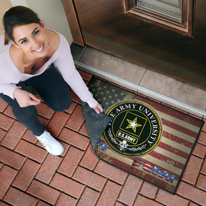 US Independence Day US Army University Always Faithful Door Mat Home Decor