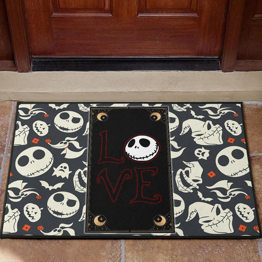 The Nightmare Before Christmas Cartoon Jack Oogie Head Patterns Door Mat Home Decor