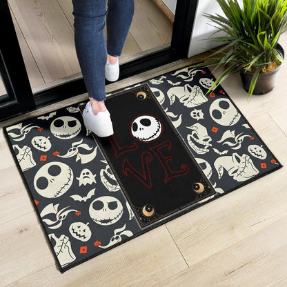 The Nightmare Before Christmas Cartoon Jack Oogie Head Patterns Door Mat Home Decor