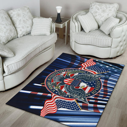 US Independence Day Bald Eagle USA Symbol Glory Flag Area Rug Home Decor
