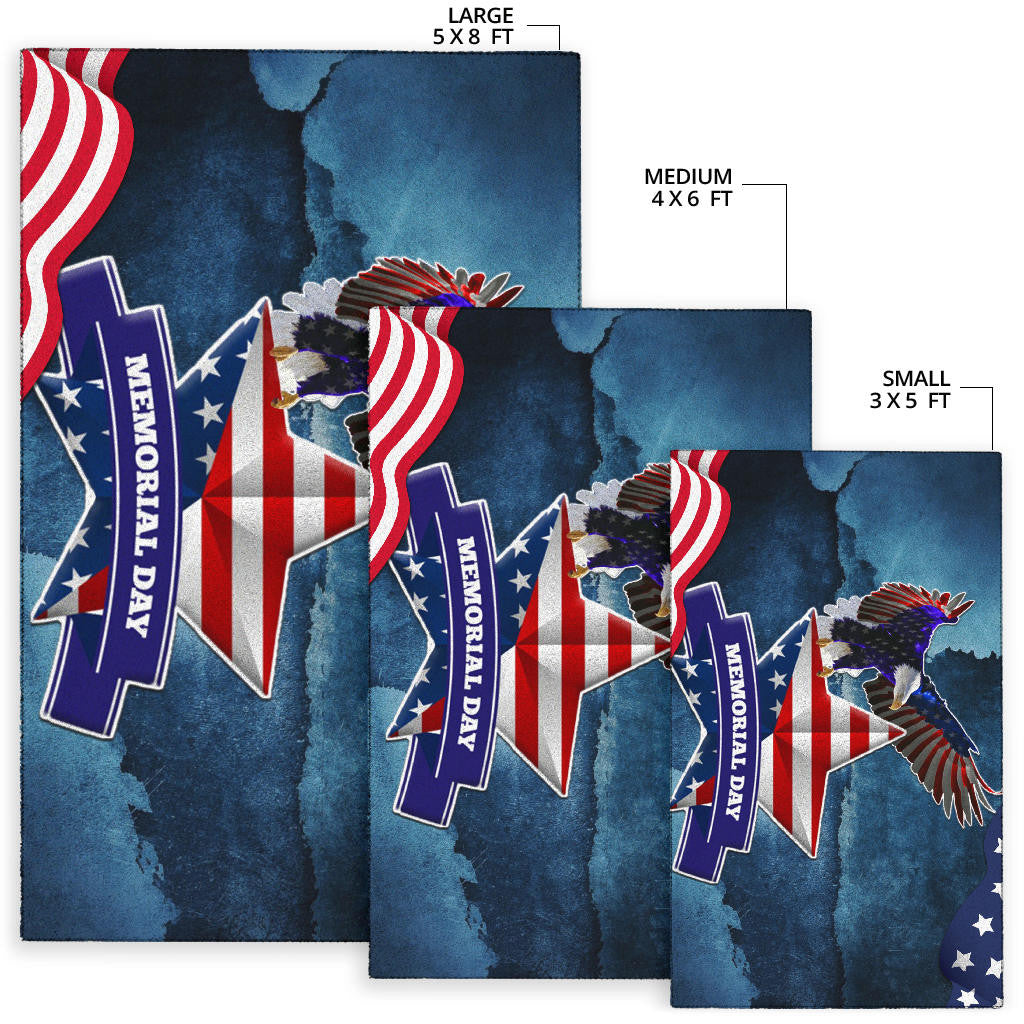 US Independence Day Eagle Standing On US Flag Star Area Rug Home Decor