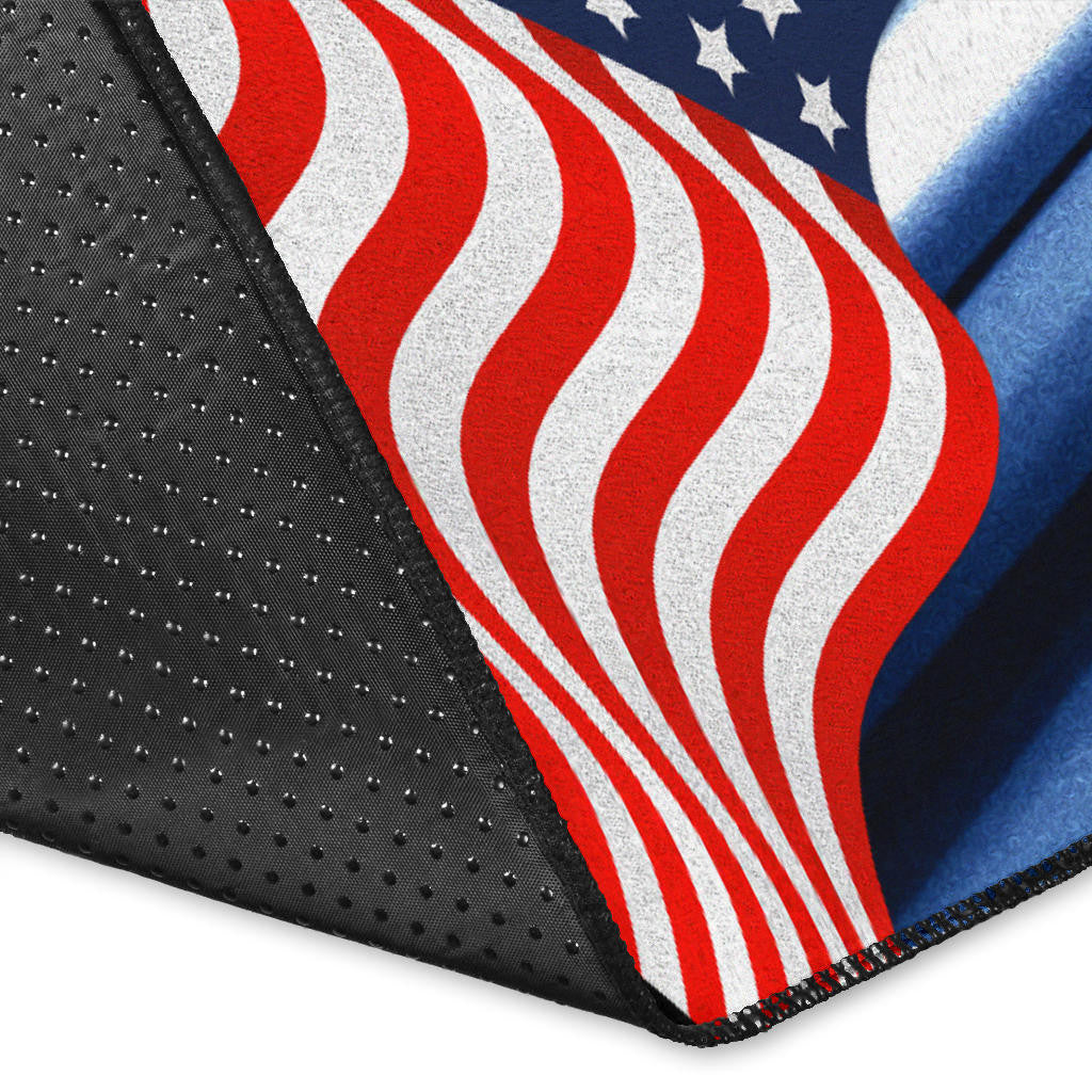 US Independence Day Bald Eagle USA Symbol Glory Flag Area Rug Home Decor