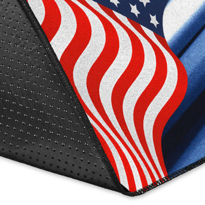 US Independence Day Bald Eagle USA Symbol Glory Flag Area Rug Home Decor