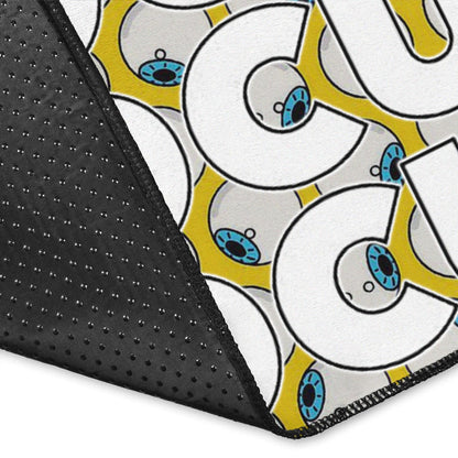 Focus Text In Column Eye Patterns Yellow Area Rug Home Decor