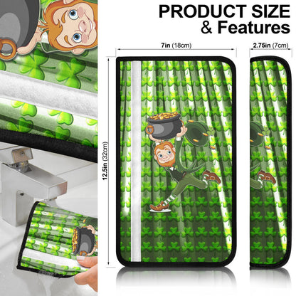 Saint Patrick's Leprechauns Stealing Pot Of Gold Coins Seat Belt Covers