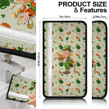 Saint Patrick's Leprechauns Artwork St. Patrick Symbols Patterns Seat Belt Covers