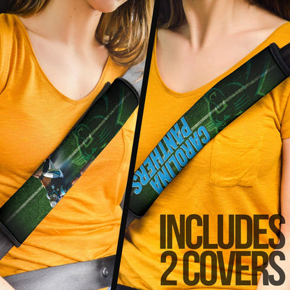 Carolina Panthers American Football Cam Newton Running Lightning Speed Seat Belt Covers