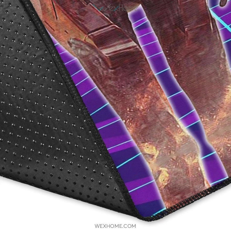 Horror Movie Deathly Cyborg Alien And Robot Retrowave Area Rug Home Decor