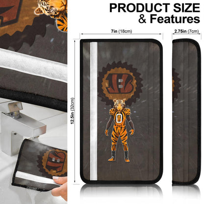 Cincinnati Bengals American Football Bengals Player Wearing Tiger Suit Bengal Head Seat Belt Covers