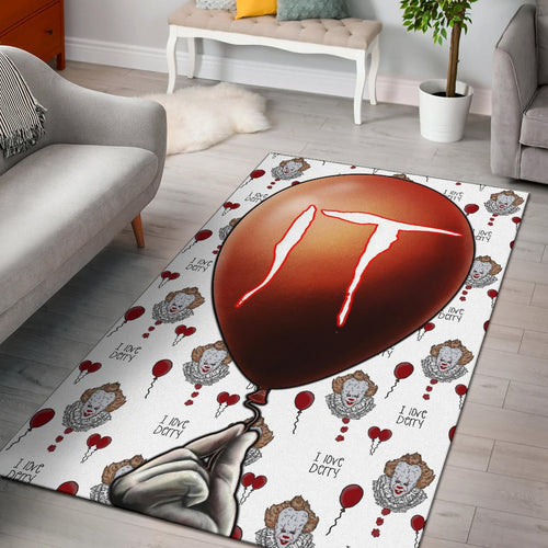 Horror Movie IT Balloon Pennywise Patterns Area Rug Home Decor