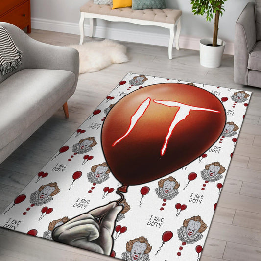 Horror Movie IT Balloon Pennywise Patterns Area Rug Home Decor