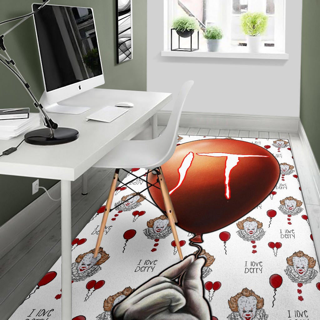 Horror Movie IT Balloon Pennywise Patterns Area Rug Home Decor