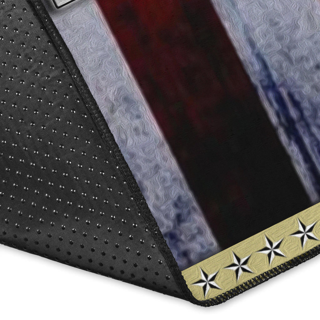US Independence Day Captain Soldier US Flag Area Rug Home Decor