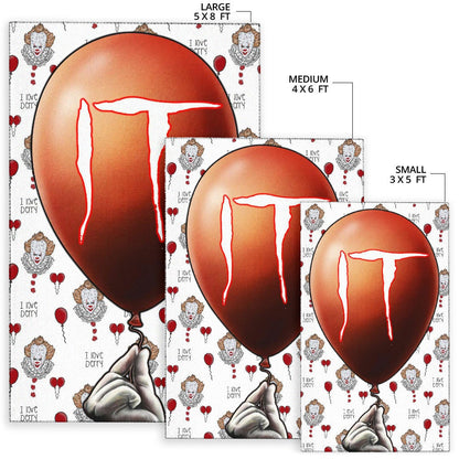 Horror Movie IT Balloon Pennywise Patterns Area Rug Home Decor