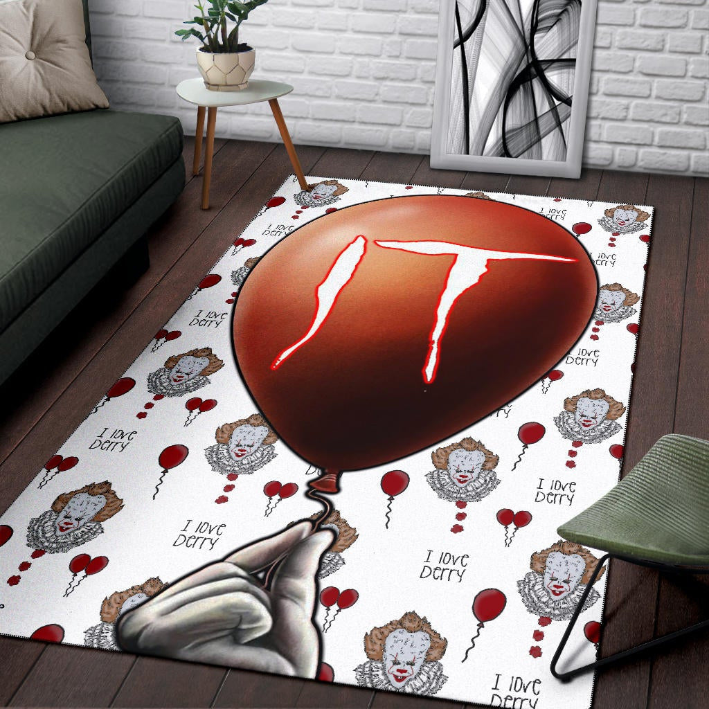 Horror Movie IT Balloon Pennywise Patterns Area Rug Home Decor