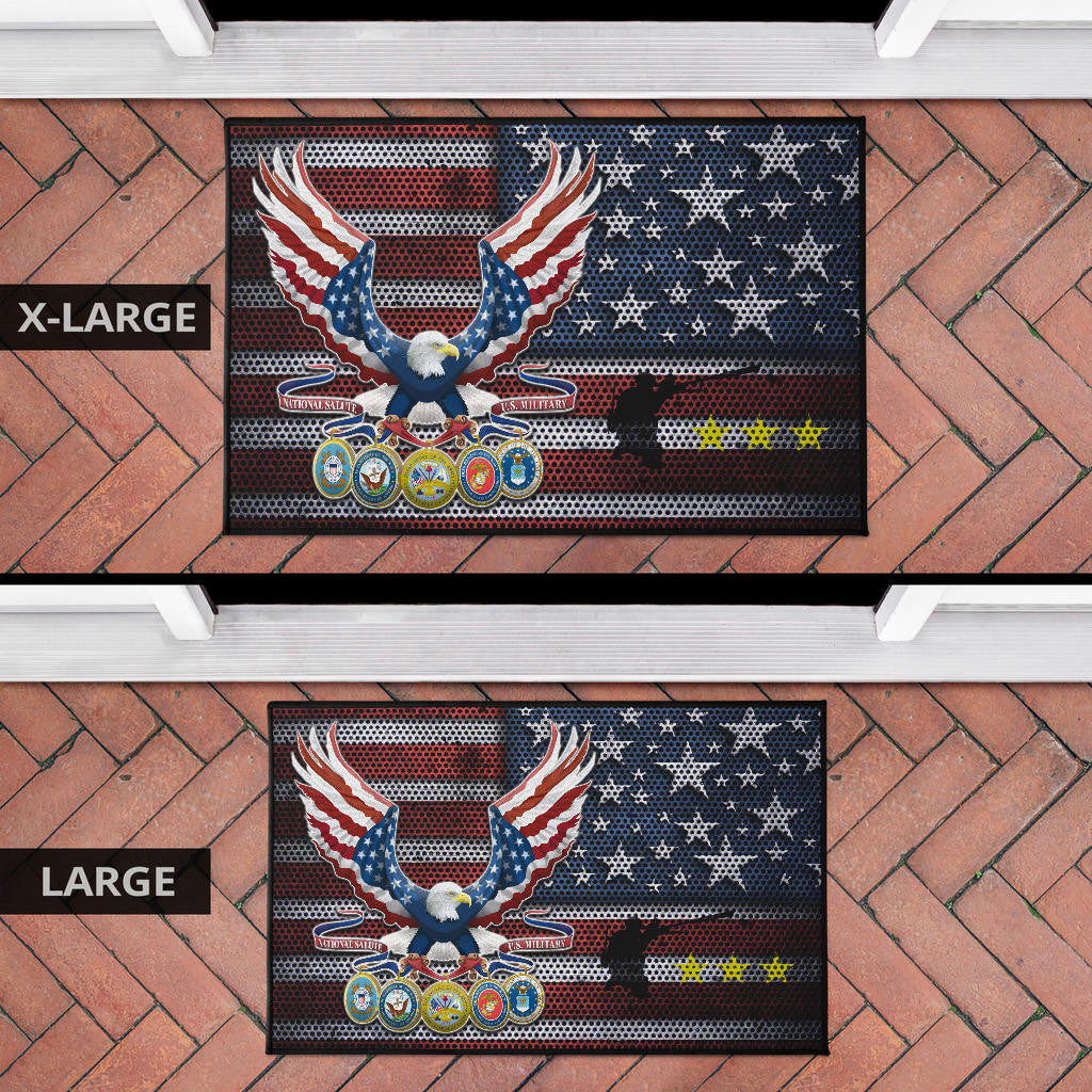 US Independence Day Bald Eagle Grab US Military Medal Door Mat Home Decor