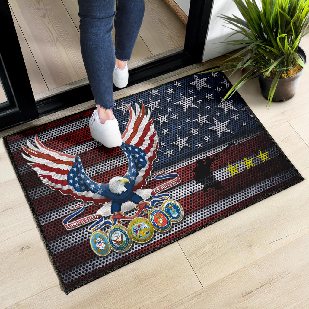 US Independence Day Bald Eagle Grab US Military Medal Door Mat Home Decor