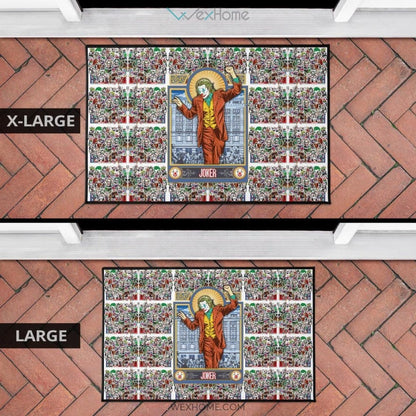 Horror Movie Joker Dancing Joker Face Cards Patterns Door Mat Home Decor