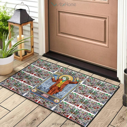 Horror Movie Joker Dancing Joker Face Cards Patterns Door Mat Home Decor