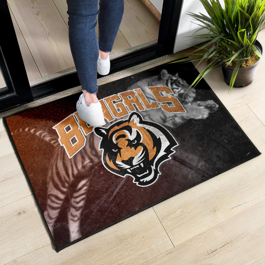 Cincinnati Bengals American Football Bengals Tiger Head Jumping Tiger Underground Door Mat Home Decor