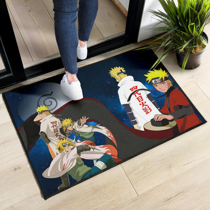 Naruto Anime Naruto Sage Mode And Minato Hokage Galaxy Door Mat Home Decor