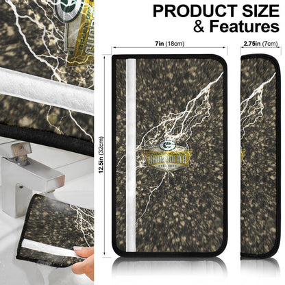 Green Bay Packers American Football G Shareholders Est 1923 Lightning Seat Belt Covers