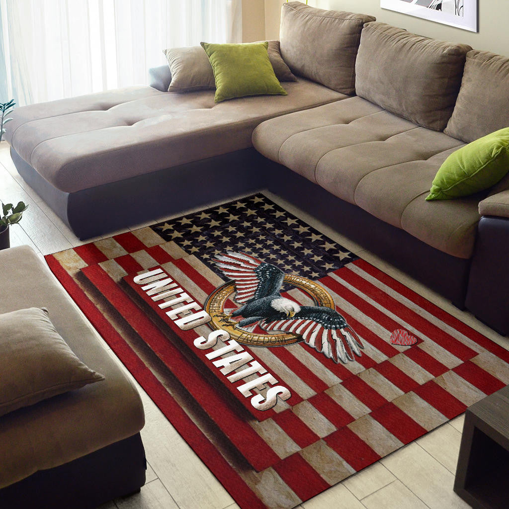 US Independence Day US Army Soldier In Battle Area Rug Home Decor