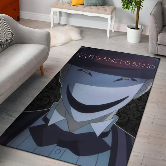 Horror Movie Kagetane Hiruko Scary Smiling Face Area Rug Home Decor