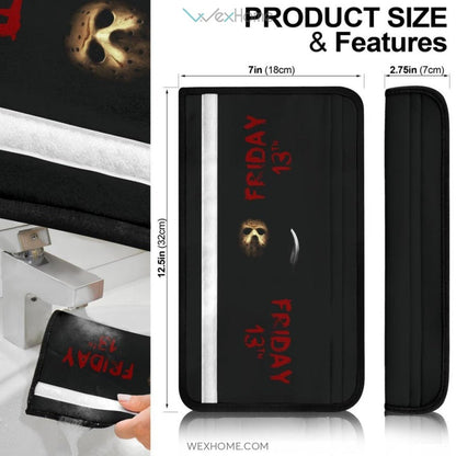 Horror Movie Friday The 13th Jason Voorhees Mask In The Dark Seat Belt Covers