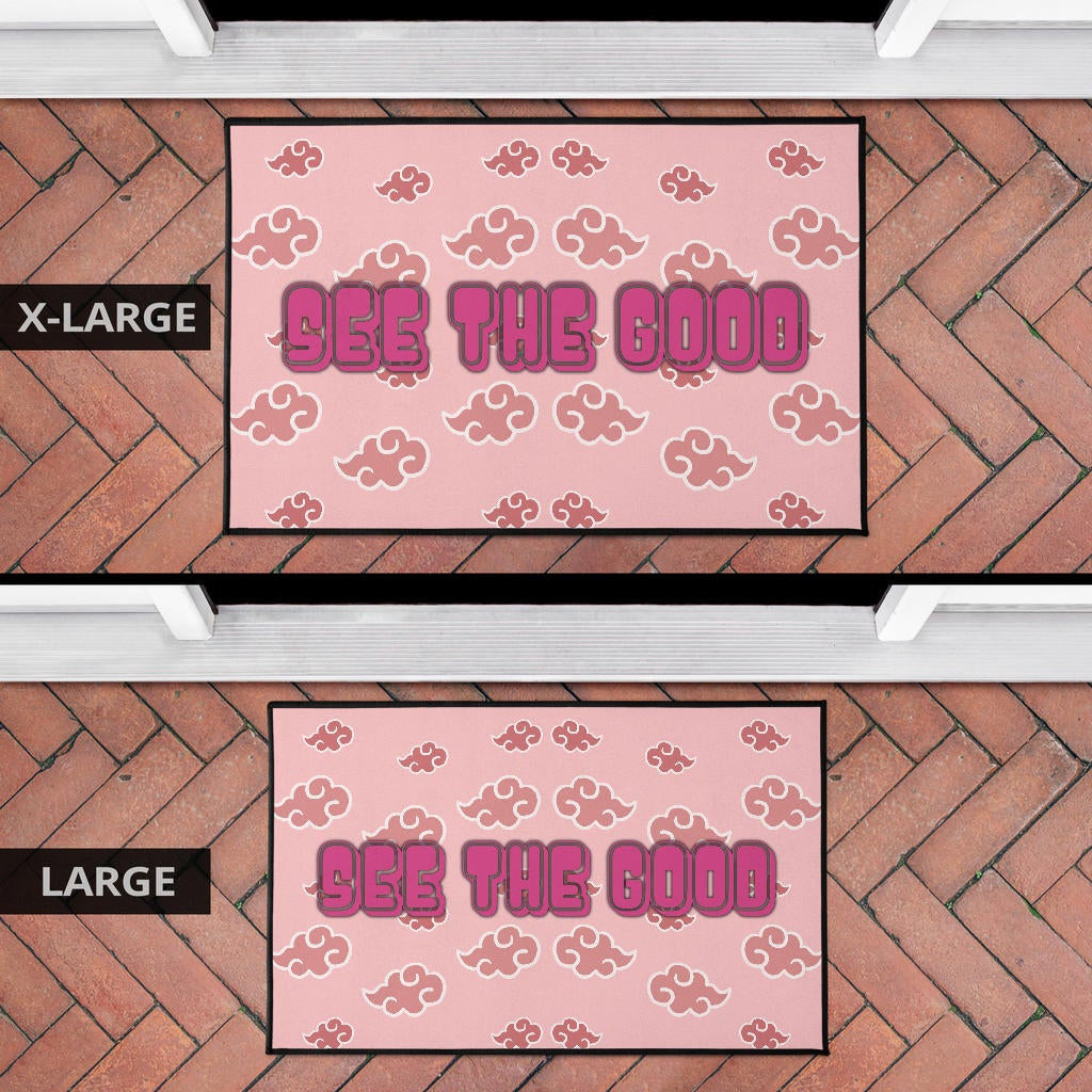 See The Good Akatsuki Pink Cloud Patterns Door Mat Home Decor