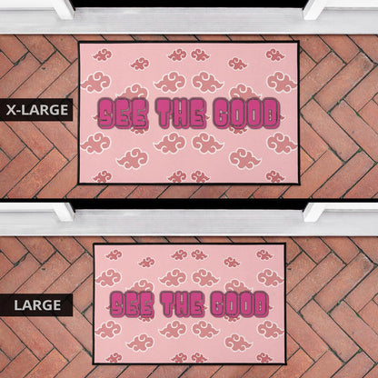 See The Good Akatsuki Pink Cloud Patterns Door Mat Home Decor
