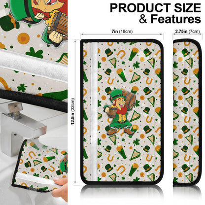 Saint Patrick's Leprechauns Drinking Beers St. Patrick Symbols Patterns Seat Belt Covers