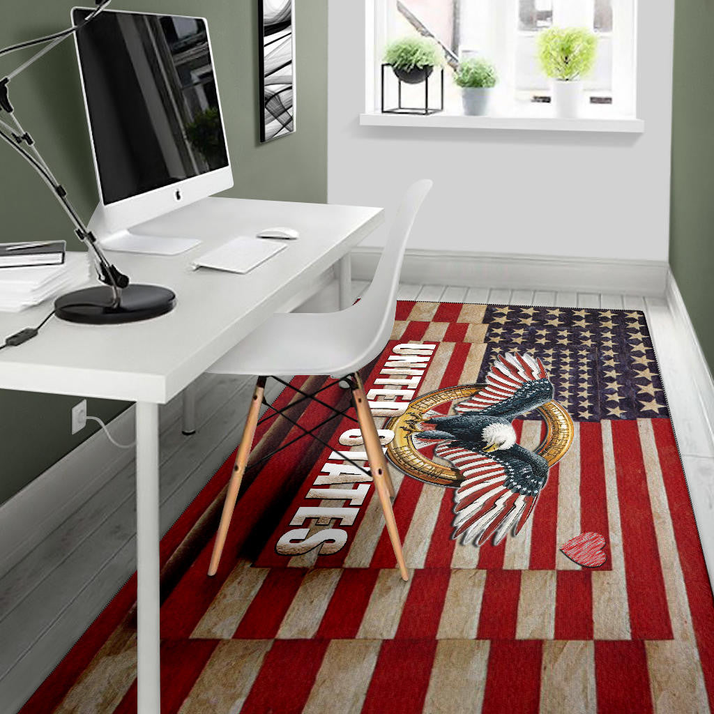 US Independence Day US Army Soldier In Battle Area Rug Home Decor