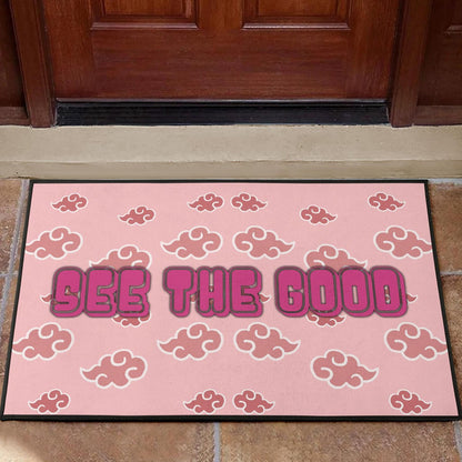See The Good Akatsuki Pink Cloud Patterns Door Mat Home Decor