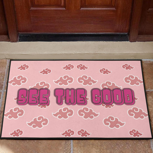 See The Good Akatsuki Pink Cloud Patterns Door Mat Home Decor