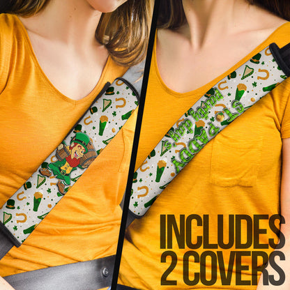 Saint Patrick's Leprechauns Drinking Beers St. Patrick Symbols Patterns Seat Belt Covers