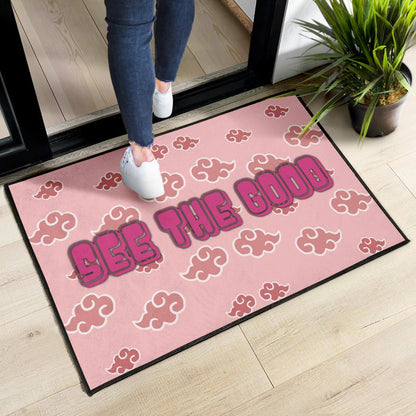 See The Good Akatsuki Pink Cloud Patterns Door Mat Home Decor