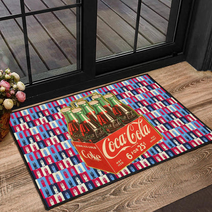 Coke Cola Retro Aesthetic Patterns Door Mat Home Decor