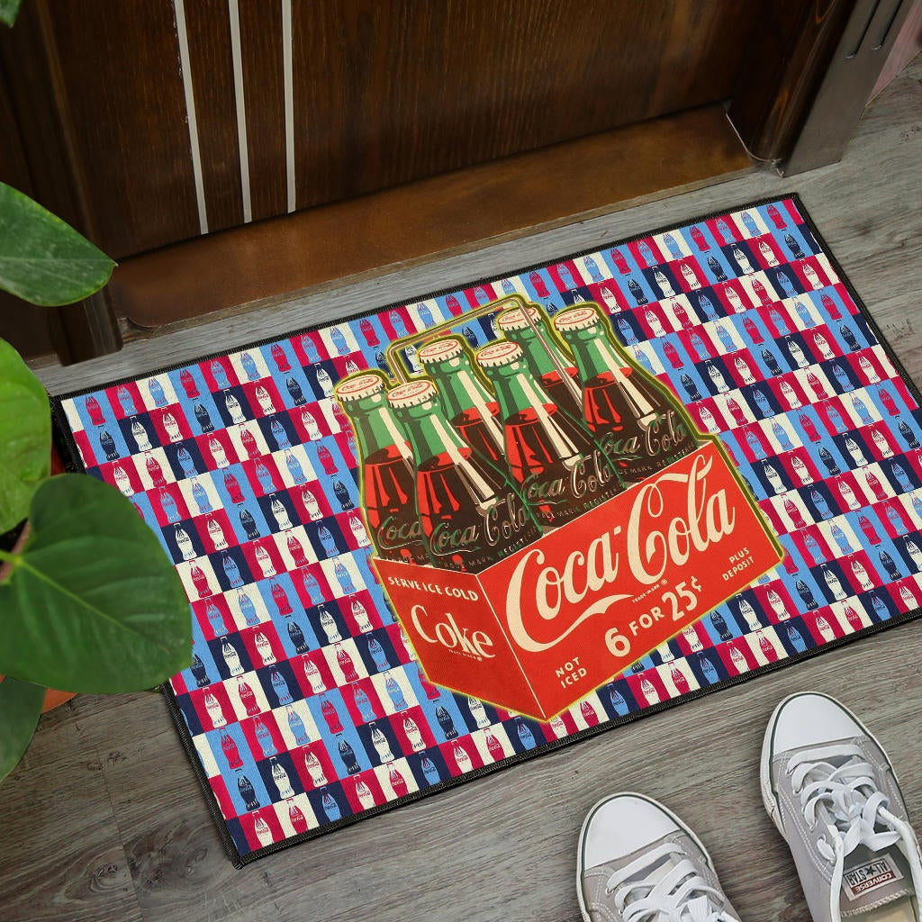 Coke Cola Retro Aesthetic Patterns Door Mat Home Decor