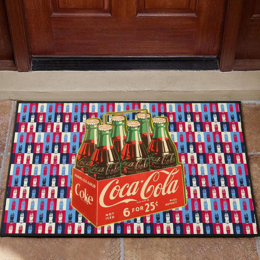 Coke Cola Retro Aesthetic Patterns Door Mat Home Decor